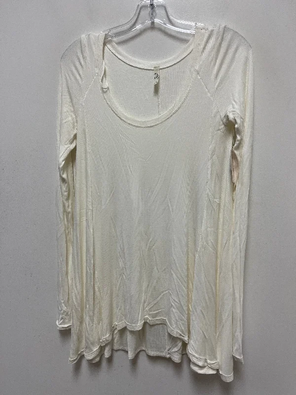 Cream Top Long Sleeve Basic Free People, Size S