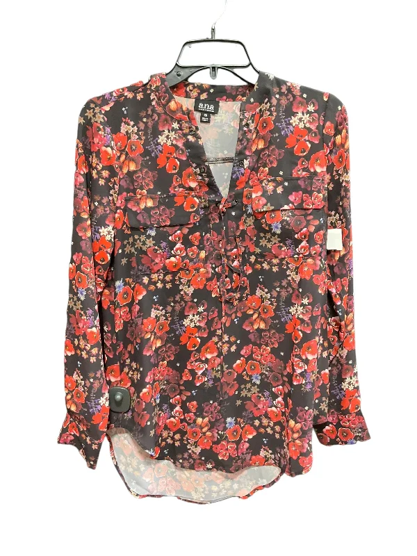 Floral Top Long Sleeve Ana, Size Xs