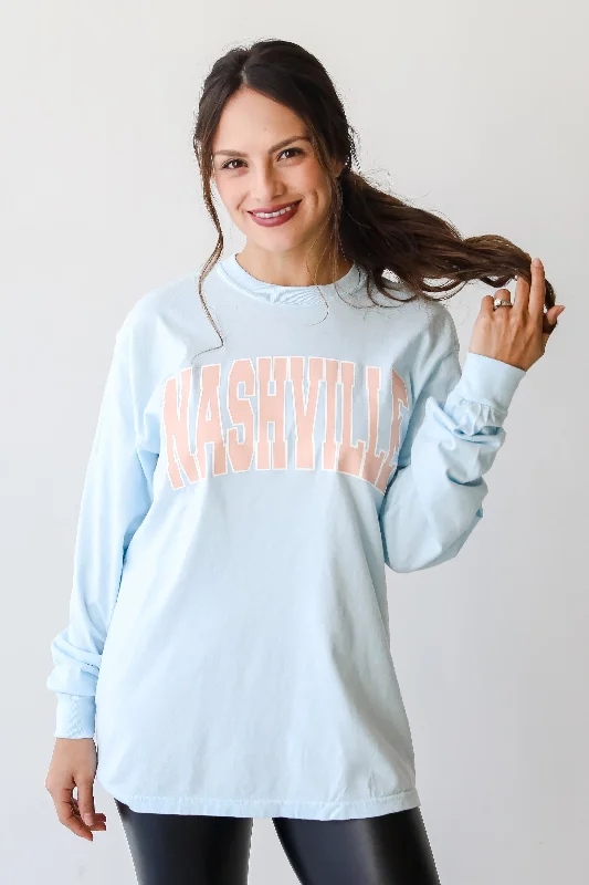 Light Blue Nashville Long Sleeve Tee