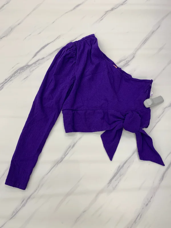 Purple Top Long Sleeve Basic Free People, Size S