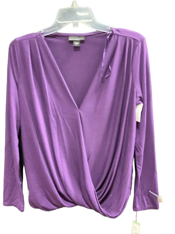 Purple Top Long Sleeve Basic Metaphor, Size S