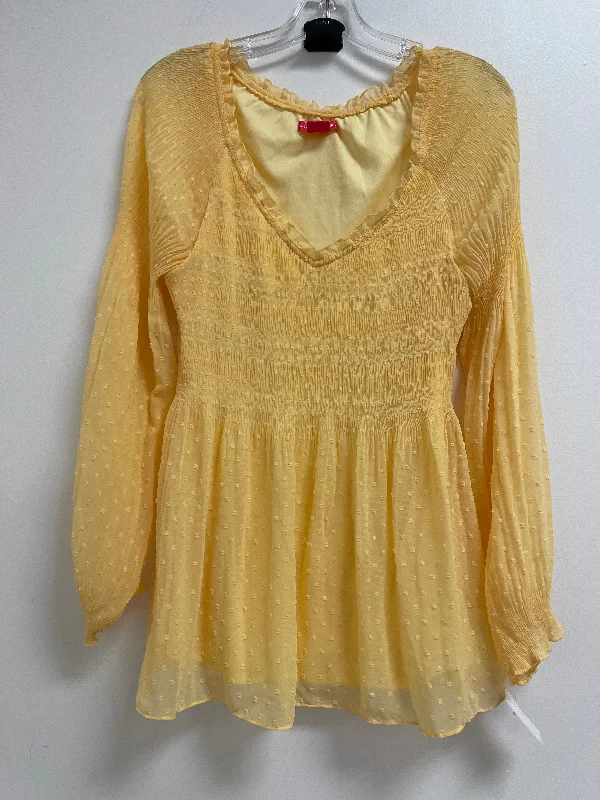 Yellow Top Long Sleeve Sunny Leigh, Size L